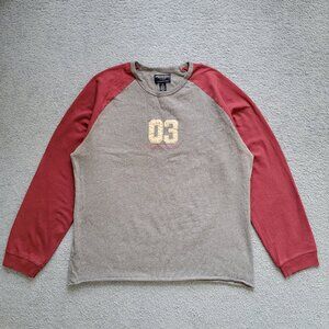 American Eagle Genuine Y2K (made in '00s) Long Sleeve Baseball T MENS SIZE XL